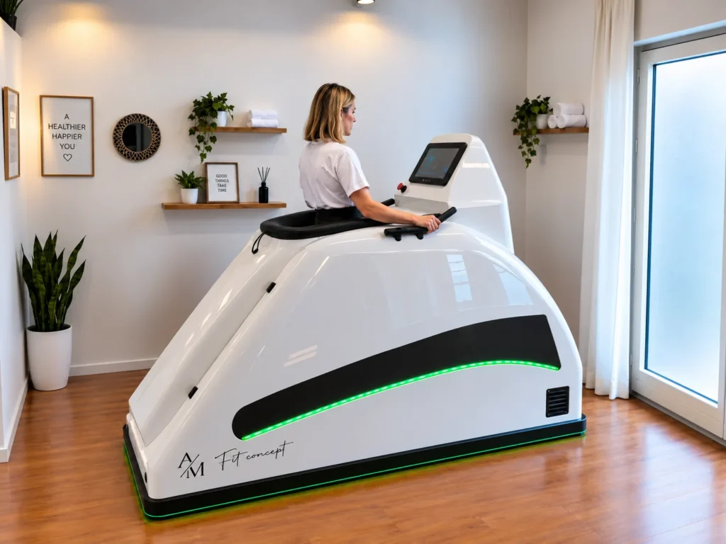 Vacuum A&M treadmill in a professional fitness and wellness studio